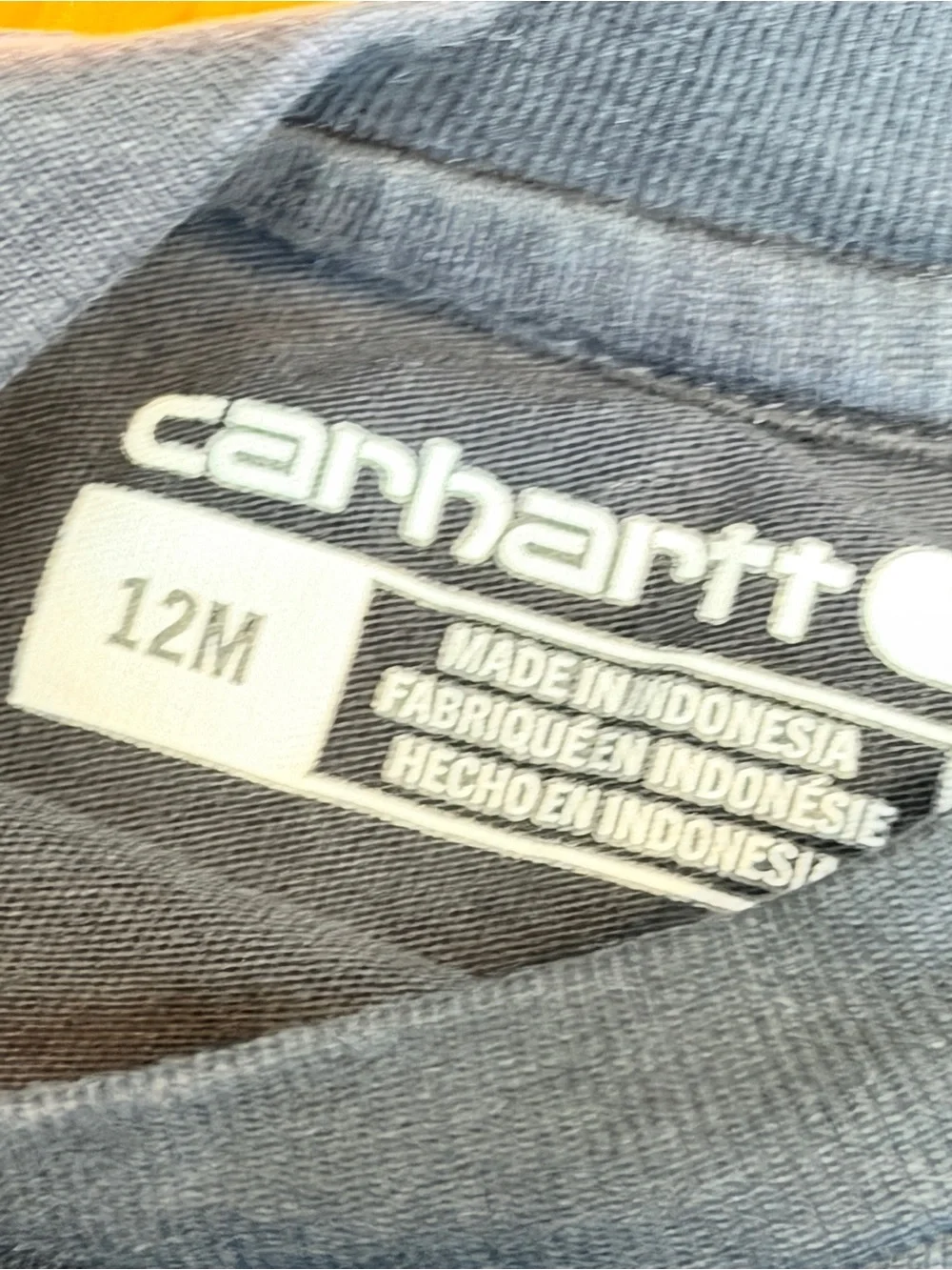 Carhartt Kids Baby Black Short Sleeve Pocket Bodysuit TK5004 12M Snap Bottom Uni